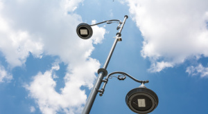 Street Light Pole Against Blue Sky