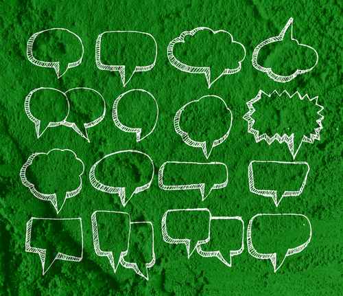 Speech Bubble background design on Cement wall texture backgroun