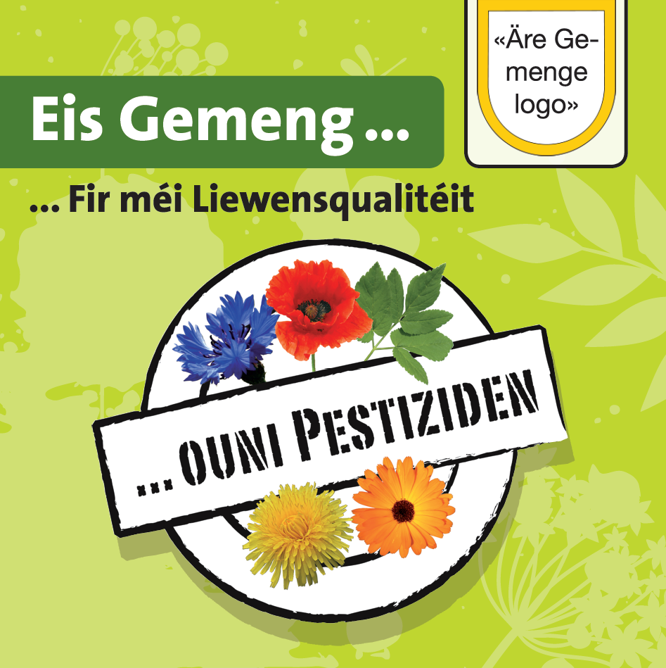 Stroosseschëld mat Gemenge-logo
